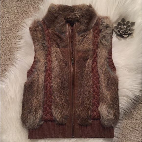 BCBGMaxAzria Jackets & Blazers - BCBGMAXAZRIA Rabbit Fur Vest